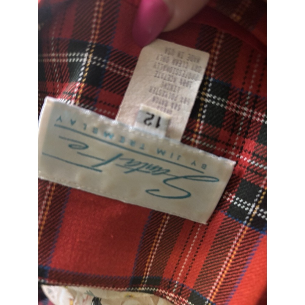 Vintage Dress Womens 12 Tartan Plaid Western country Santa Fe by Jim Tremblay - Picture 4 of 10